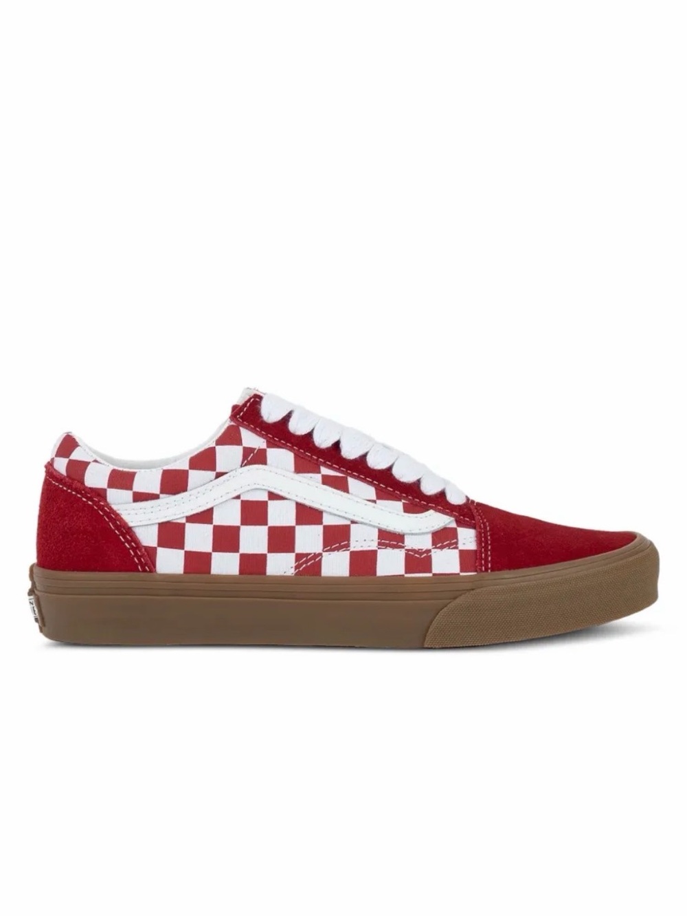 Vans Checkerboard Old Skool Low Top Sneaker - Red/White